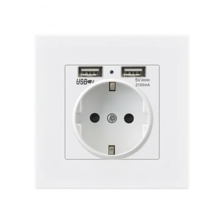 Toma de corriente con cámara espía Wifi 1080P y 2 puertos USB 5V 2A