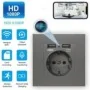 Enchufe con cámara espía HD 1080P Wifi detección de movimiento