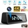 Reloj despertador con cámara espía Full HD 1080P Wifi Visión nocturna Negro