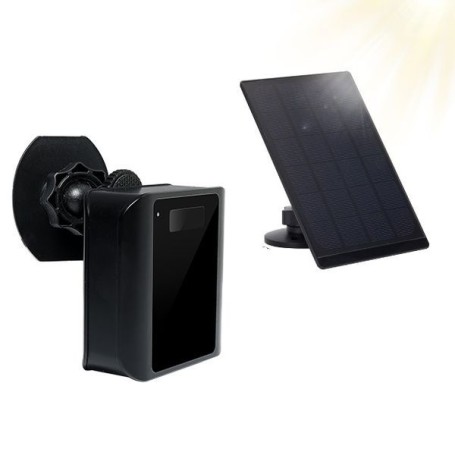 Cámara espía exterior Wi-Fi HD 1080P PIR panel solar visión nocturna