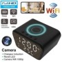 Reloj despertador cámara espía Wi-Fi HD 1080P cargador inducción visión nocturna