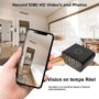Reloj despertador cámara espía Wi-Fi HD 1080P cargador inducción visión nocturna