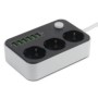 Enchufe multiple con cámara espía HD 1080P 6 cargador USB
