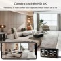Reloj despertador con cámara espía Full HD 4K visión nocturna detección de movimiento WIFI