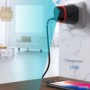 Cargador de pared USB Cámara espía 4K WiFi Visión nocturna Rojo