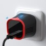 Cargador de pared USB Cámara espía 4K WiFi Visión nocturna Rojo