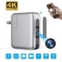 Cargador USB de pared cámara espía 4K WiFi detección de movimiento 
