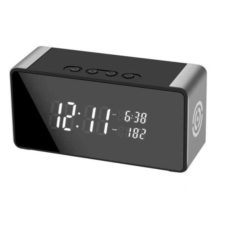 Despertador con cámara espía 4K Wifi visión de noche 