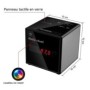 Radio despertador con altavoz Bluetooth y cámara espía WIFI Ultra HD 2K