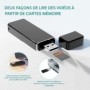 Memoria USB con cámara espía HD 1080P, grabadora de audio y detección de movimiento