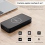Power Bank con cámara espía Full HD 2K, detección de movimiento y visión nocturna