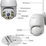 Cámara de vigilancia rotative IP et Wifi 1080P visión de noche 