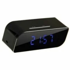 Reloj despertador con cámara espía HD 1080P Wifi con visión de noche